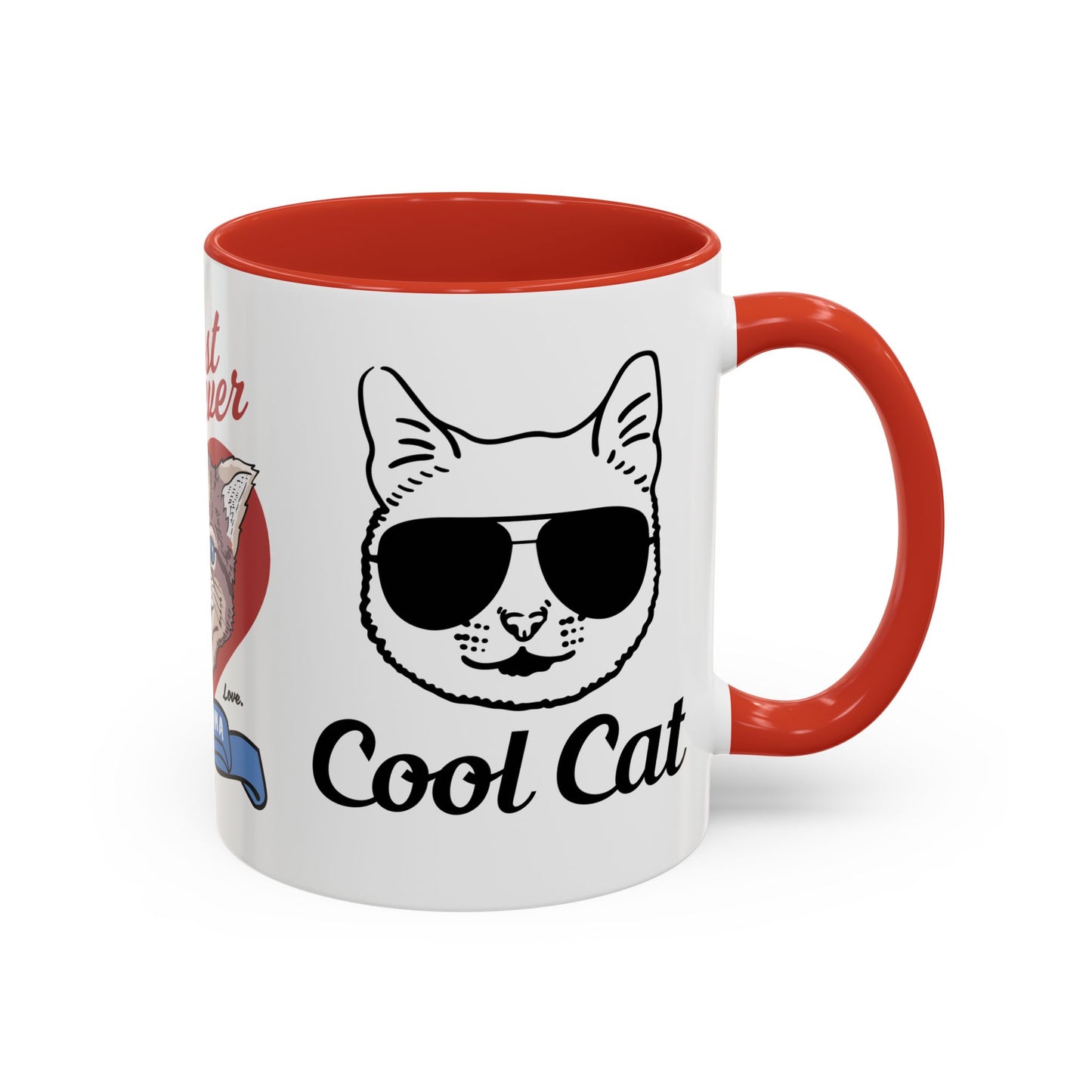 Best Ever Cat Mama - Accent Coffee Mug (11, 15oz)