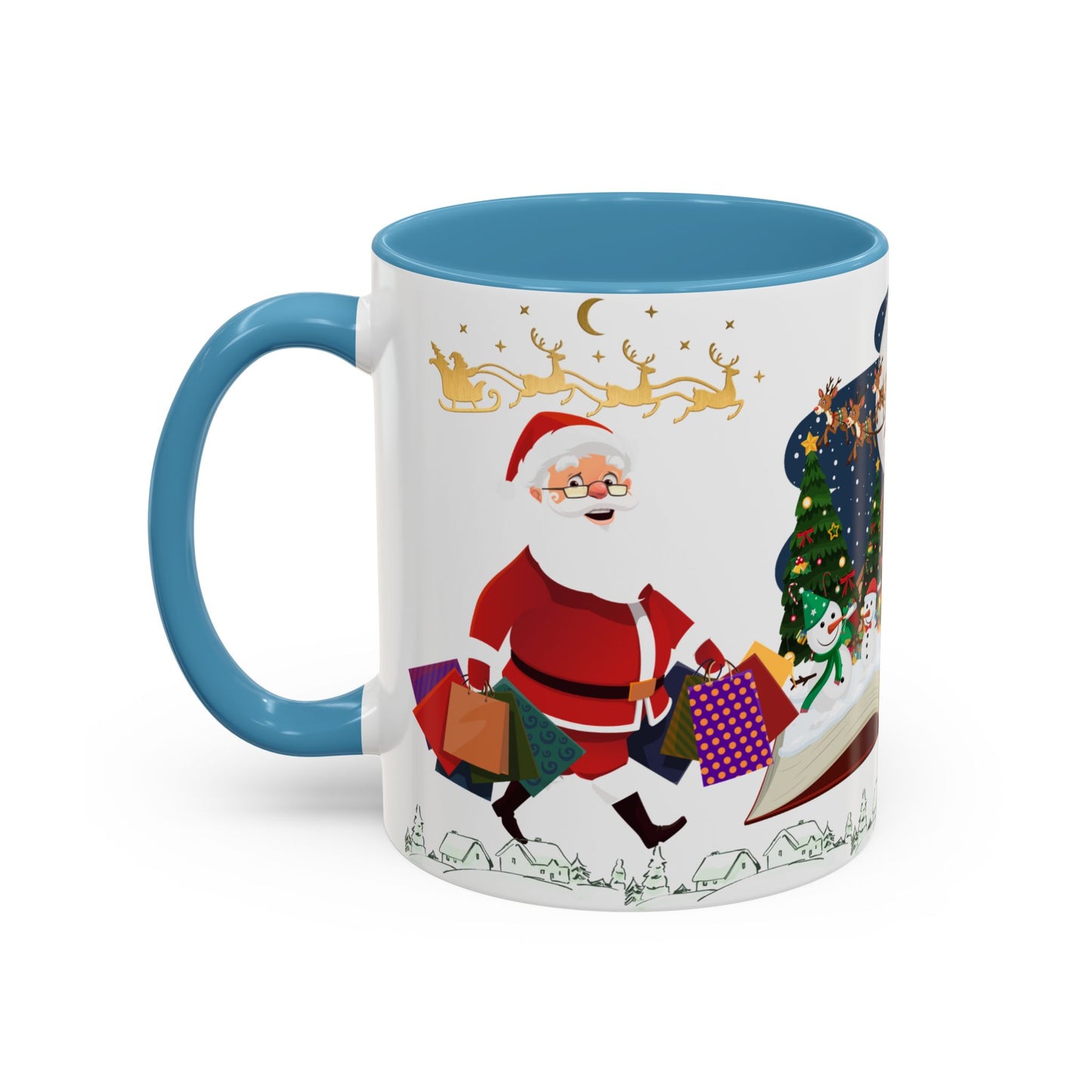 Santa is Coming - Accent Coffee Mug (11, 15oz)