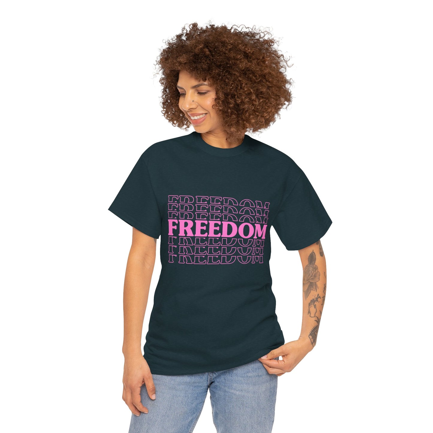 Bold Freedom Graphic Tee, Unisex Heavy Cotton Shirt, Casual Wear, Gift for Freedom Lovers, Statement T-Shirt, Everyday Essentials - 13518