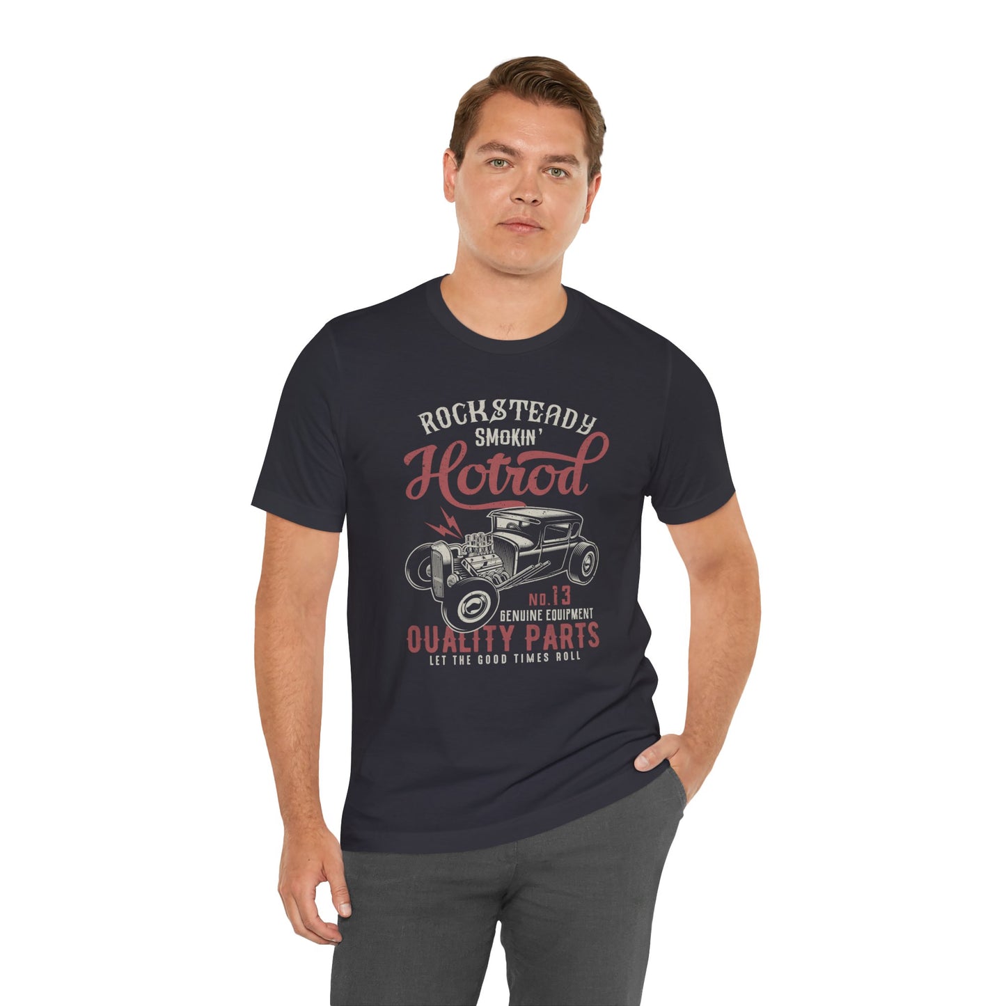 Rock & Teady, Smocking Hotrod, N13, Genuine Equipment, Quality Parts - Unisex Jersey Short Sleeve Tee