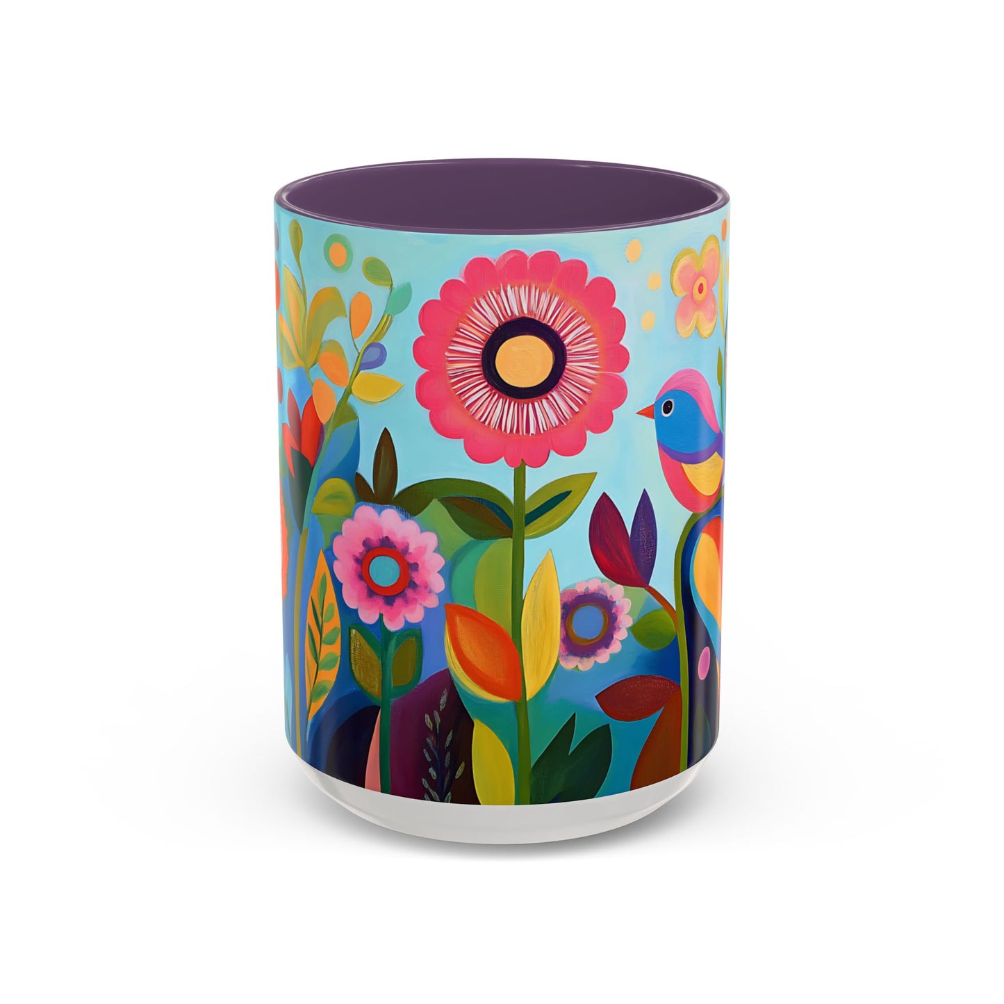 Vibrant Floral Accent Coffee Mug - Perfect for Nature Lovers and Gift Giving - 11914