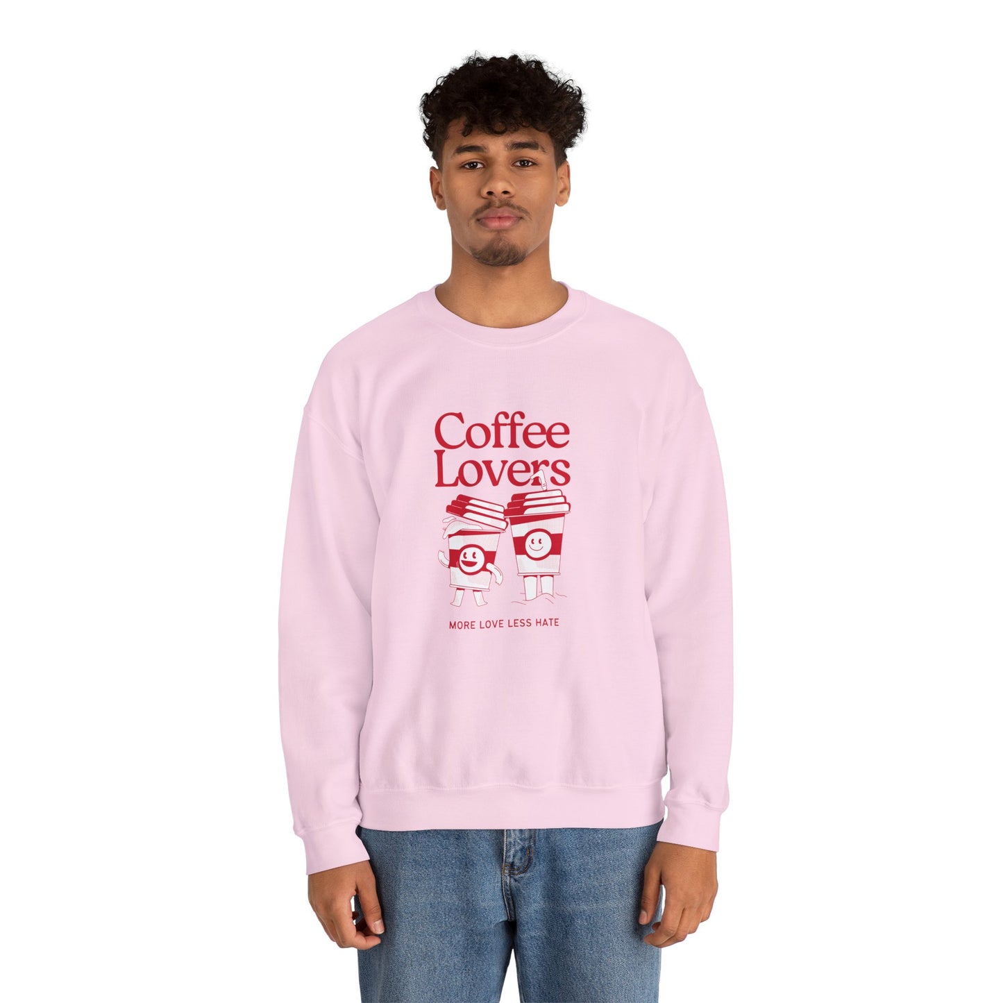 Coffee Lovers, More Love, Less Hate - Unisex Heavy Blend™ Crewneck Sweatshirt - 11313