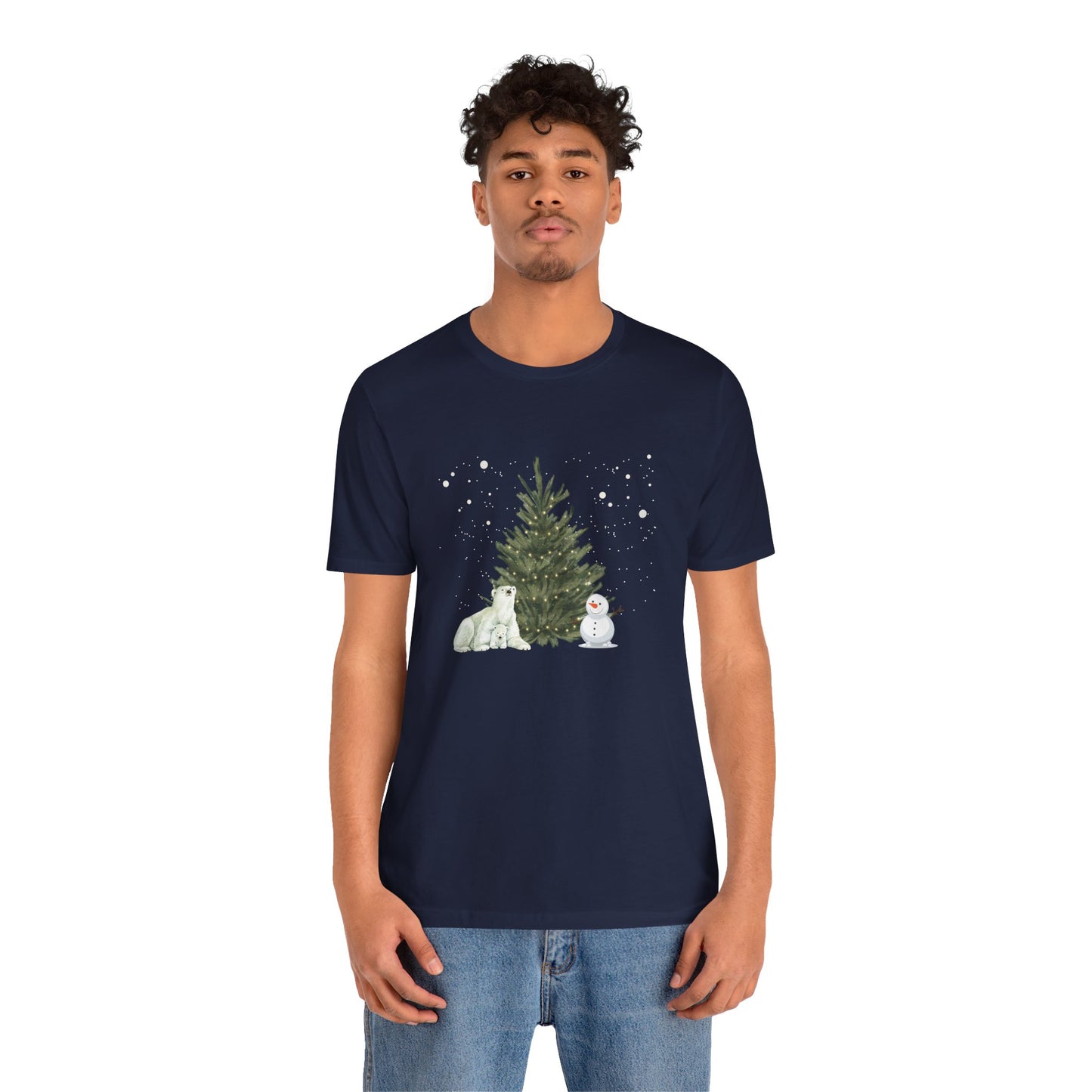 Polar Bear & snowman - Unisex Jersey Short Sleeve Tee - 10021