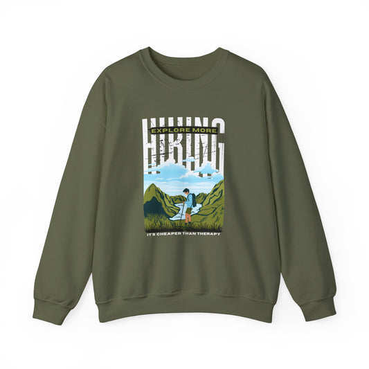 Hiking, Explore Mode - Unisex Heavy Blend™ Crewneck Sweatshirt - 10618