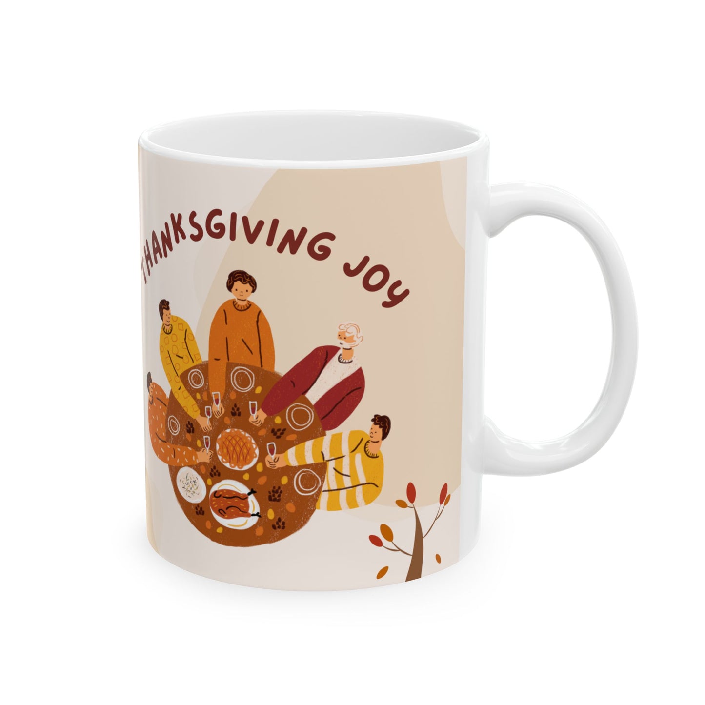 Sharing Love & Laughter, Thanksgiving Joy - Ceramic Mug, (11oz, 15oz) - 10896