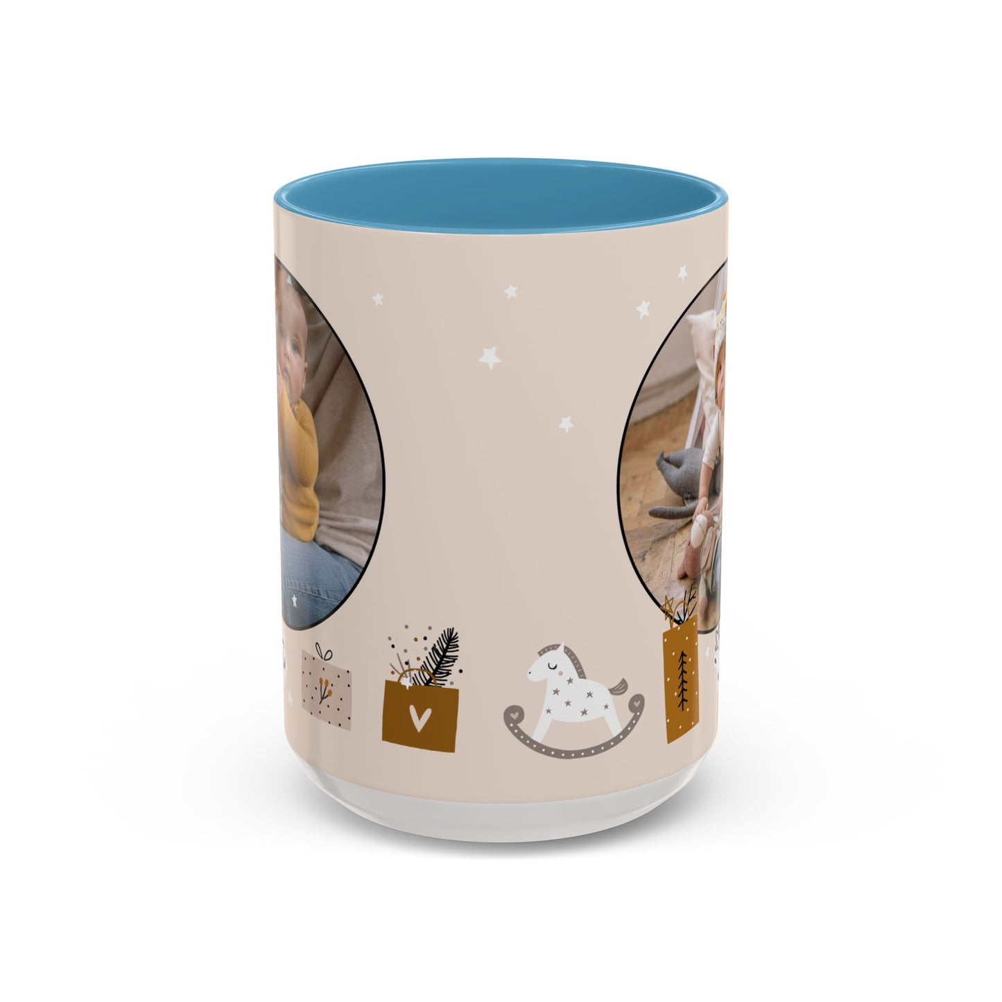 My First Christmas, Customizable - Accent Coffee Mug (11, 15oz) - 10860