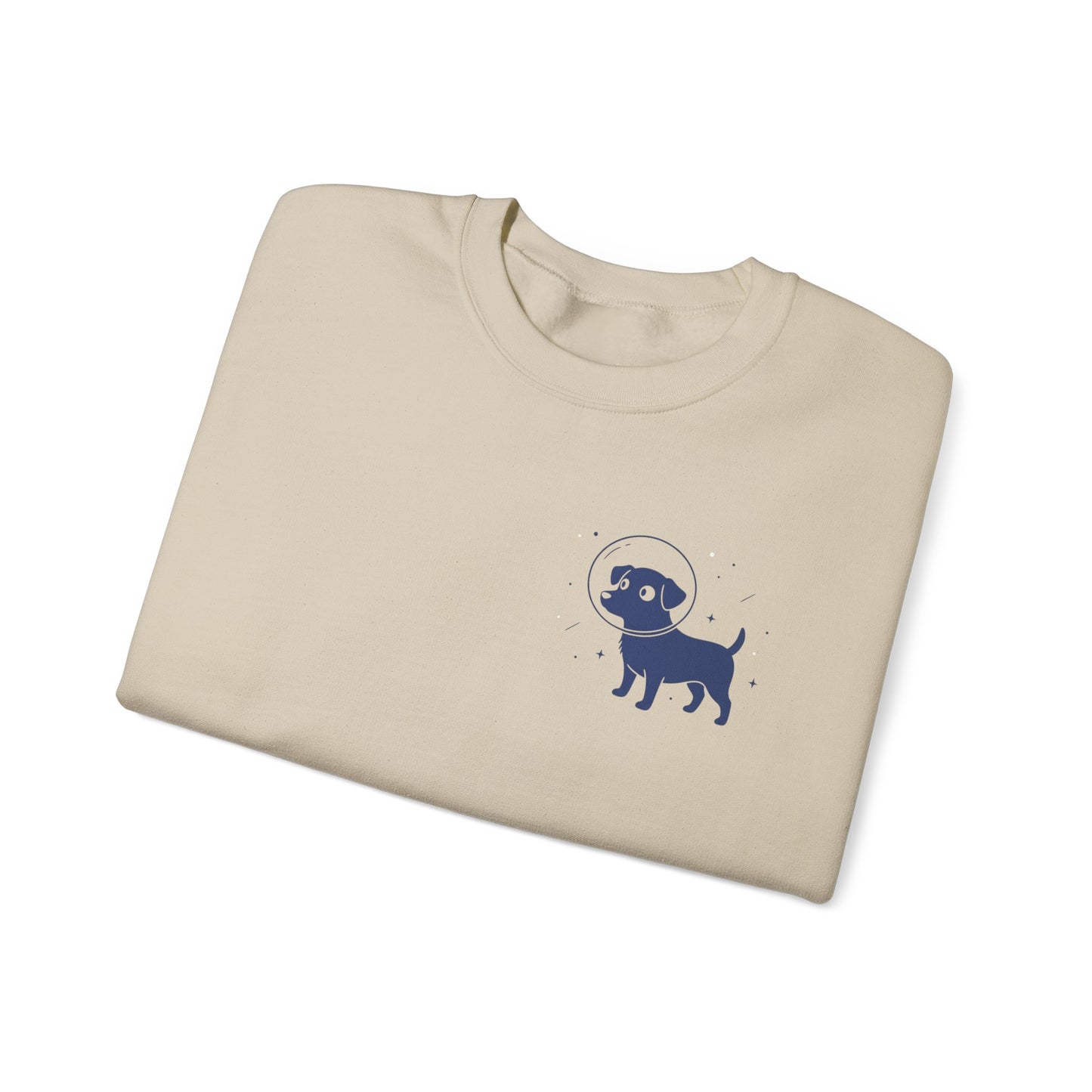 Dog in Space Crewneck Sweatshirt – Space Puppy Graphic Pullover - 14678