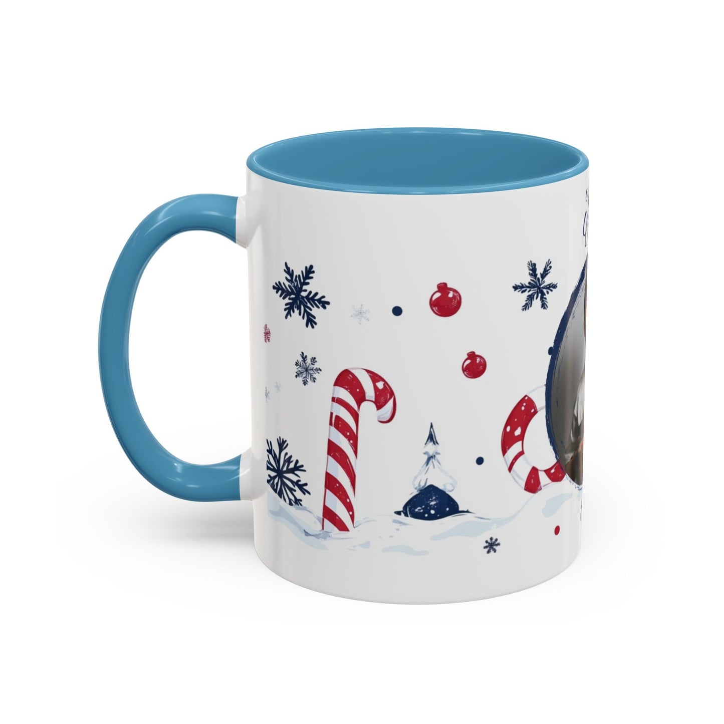 Allan, Merry Christmas, For Boys, Customizable - Accent Coffee Mug (11, 15oz) - 10145