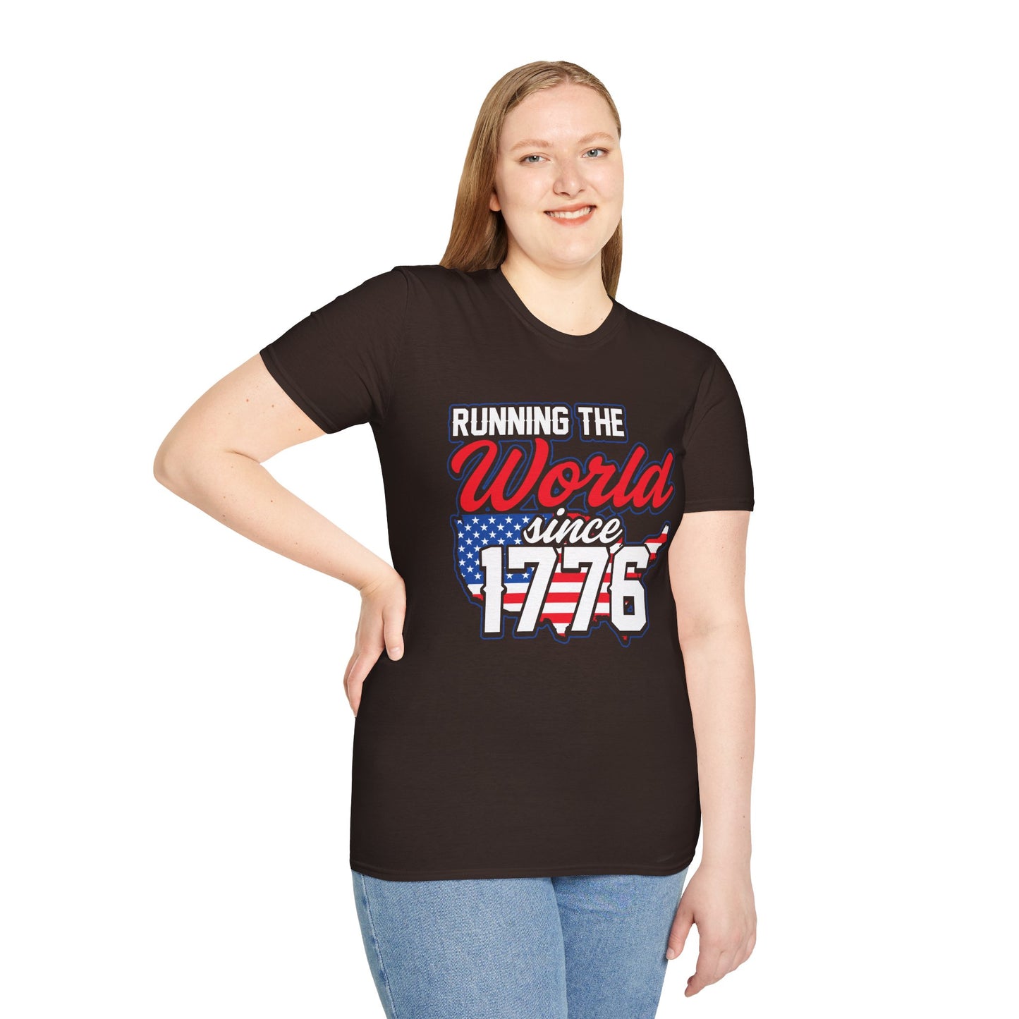 Running the World Since 1776 Unisex T-Shirt | Patriotic Tee, Independence Day Shirt, USA Pride Apparel, American History T-Shirt - 13599