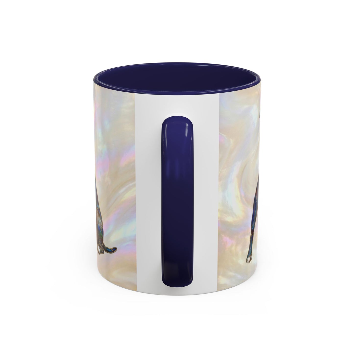 Pitbull Dog Accent Coffee Mug — Stained Glass Design (11/15oz) - 14536