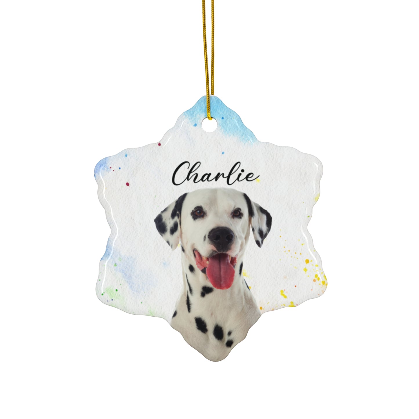 Your Dog, Customizable - Ceramic Ornament, 4 Shapes - 10037