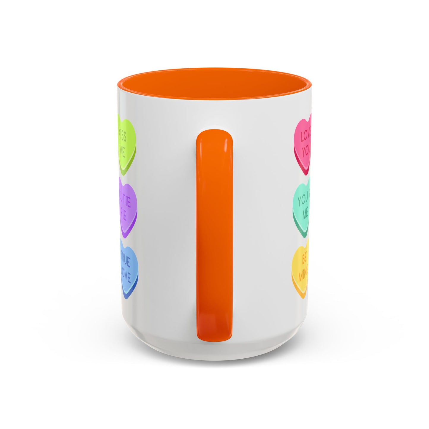 Love You, Kiss Me - Accent Coffee Mug (11, 15oz) - 11541