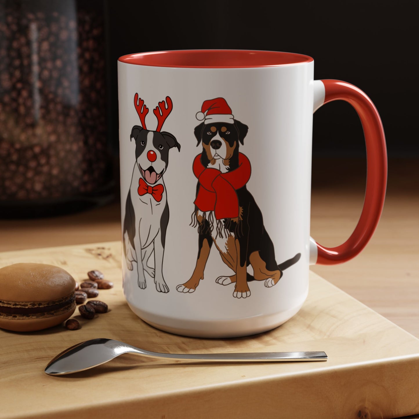 Christmas Dogs - Accent Coffee Mug (11, 15oz) - 10305