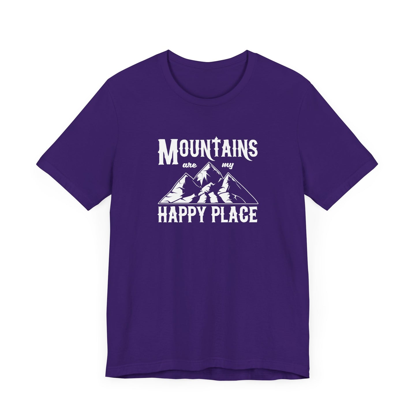 Mountains Are My Happy Place - Unisex Jersey Short Sleeve Tee