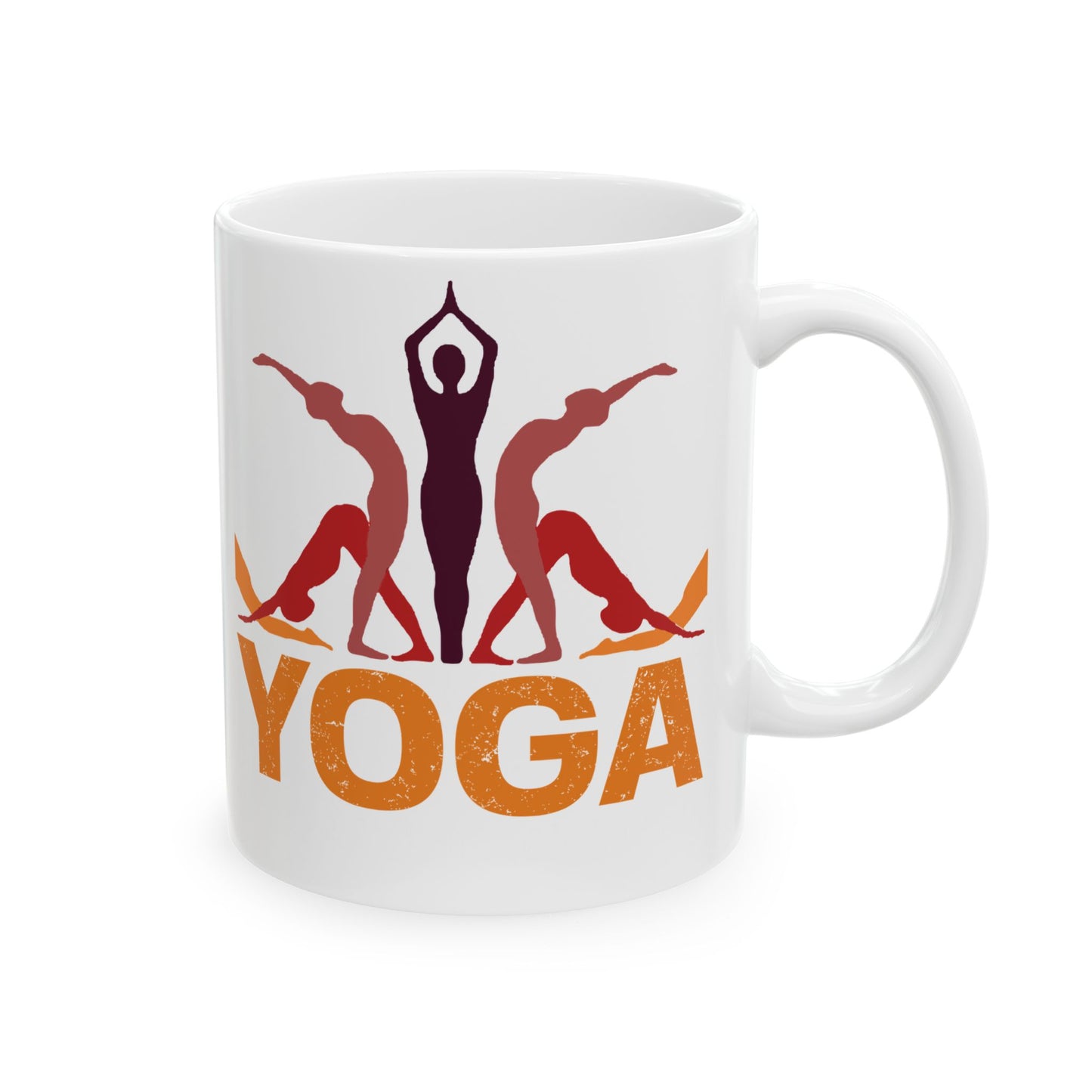 Yoga Ceramic Mug - Perfect for Mindfulness Moments, Gift for Yogis, 11oz & 15oz - 13151