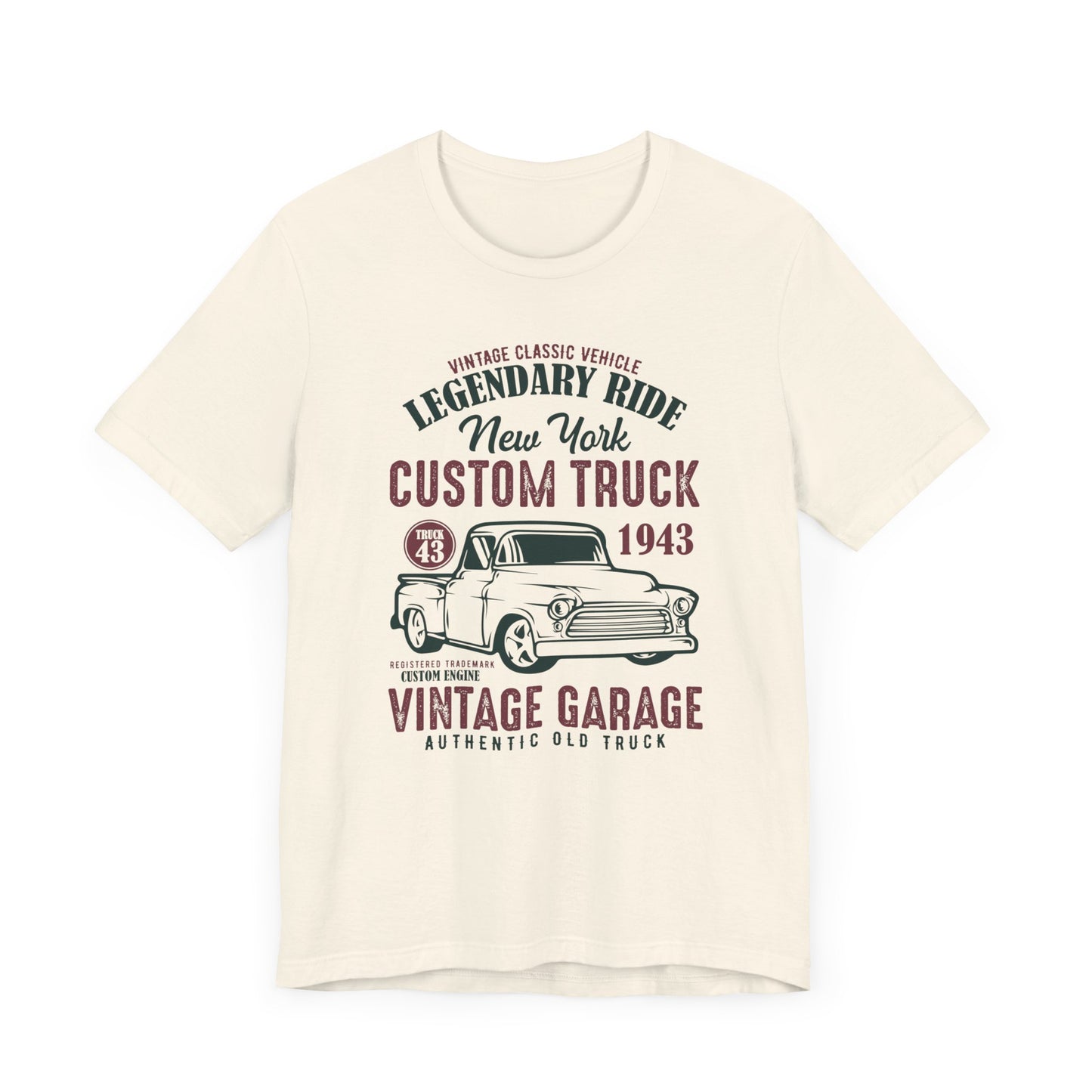 Vintage Classic Vehicle, Legendary Ride, New York Custom Truck - Unisex Jersey Short Sleeve Tee