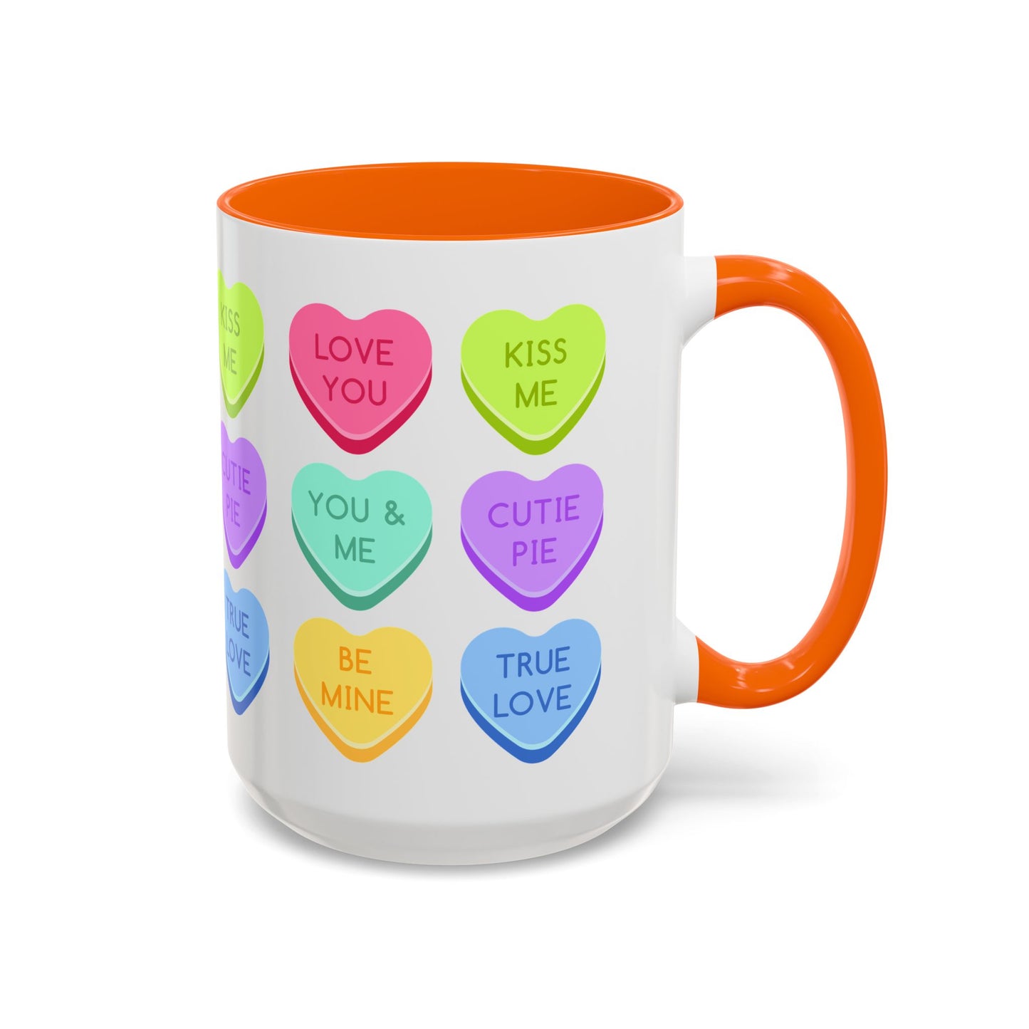 Love You, Kiss Me - Accent Coffee Mug (11, 15oz) - 11541