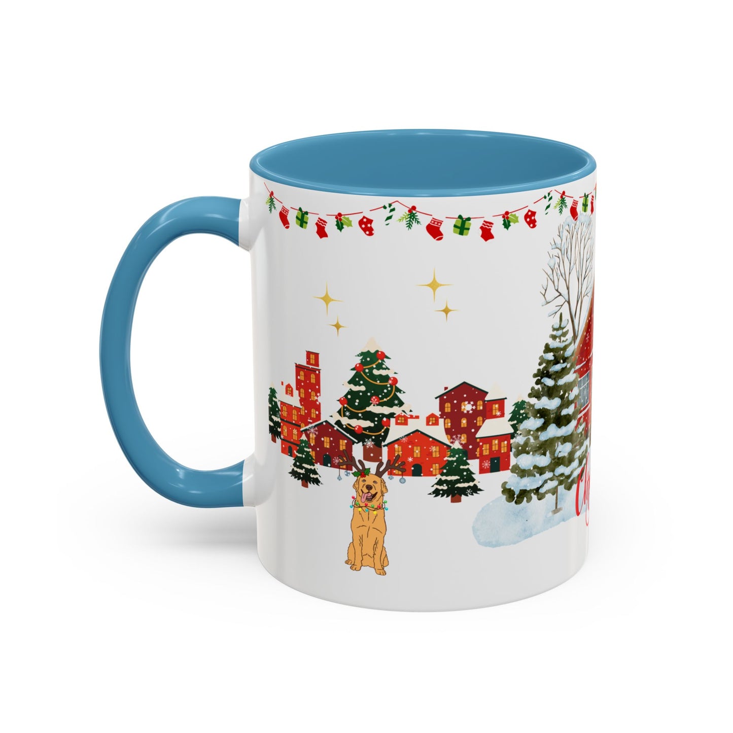 Christmas House - Accent Coffee Mug (11, 15oz)