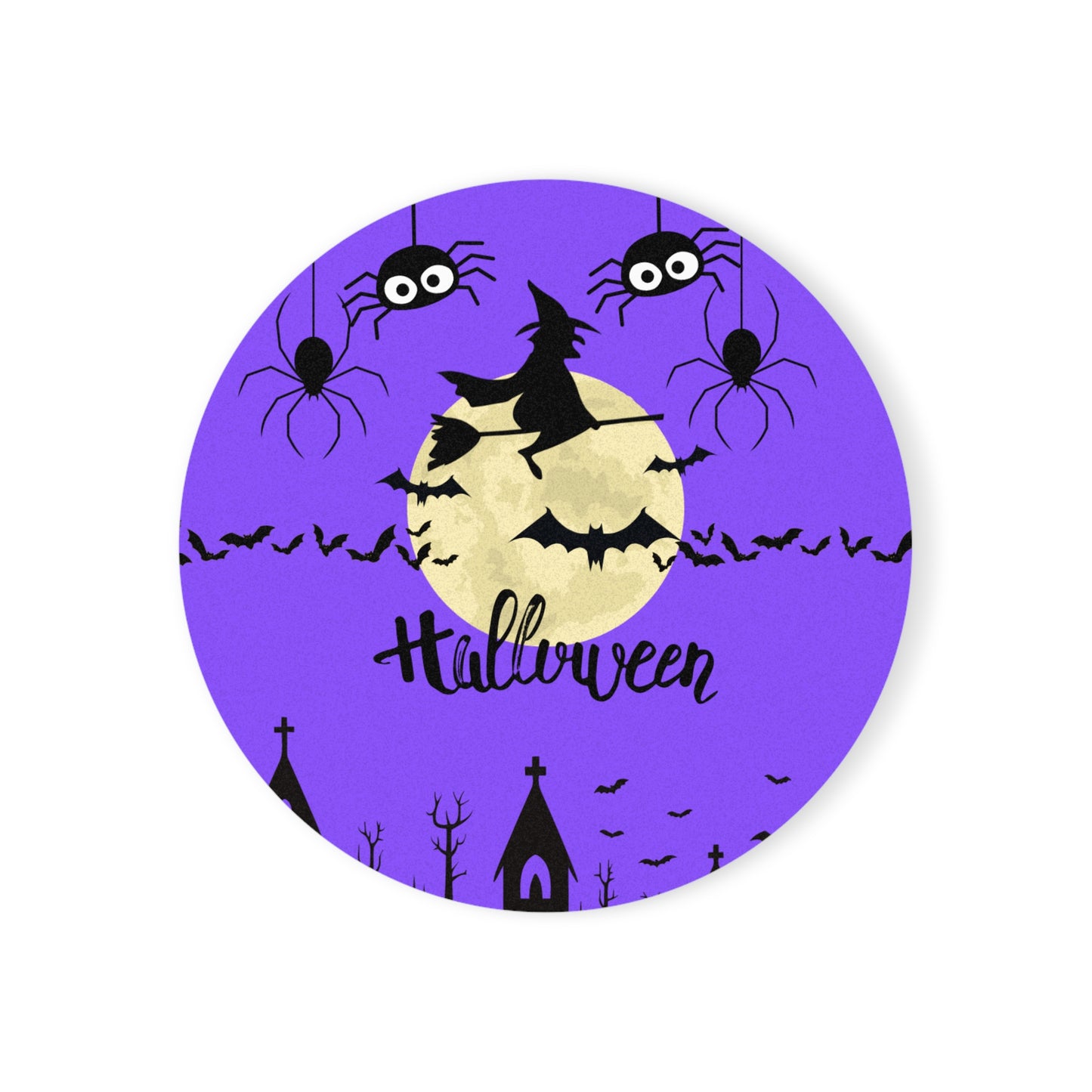 Halloween Witch - Cork Back Coaster