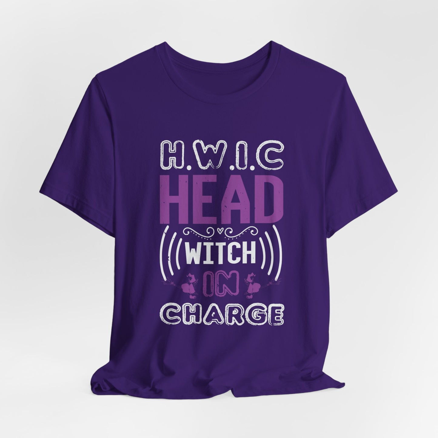 H.W.I.C. (Head Witch in Charge) - Unisex Jersey Short Sleeve Tee