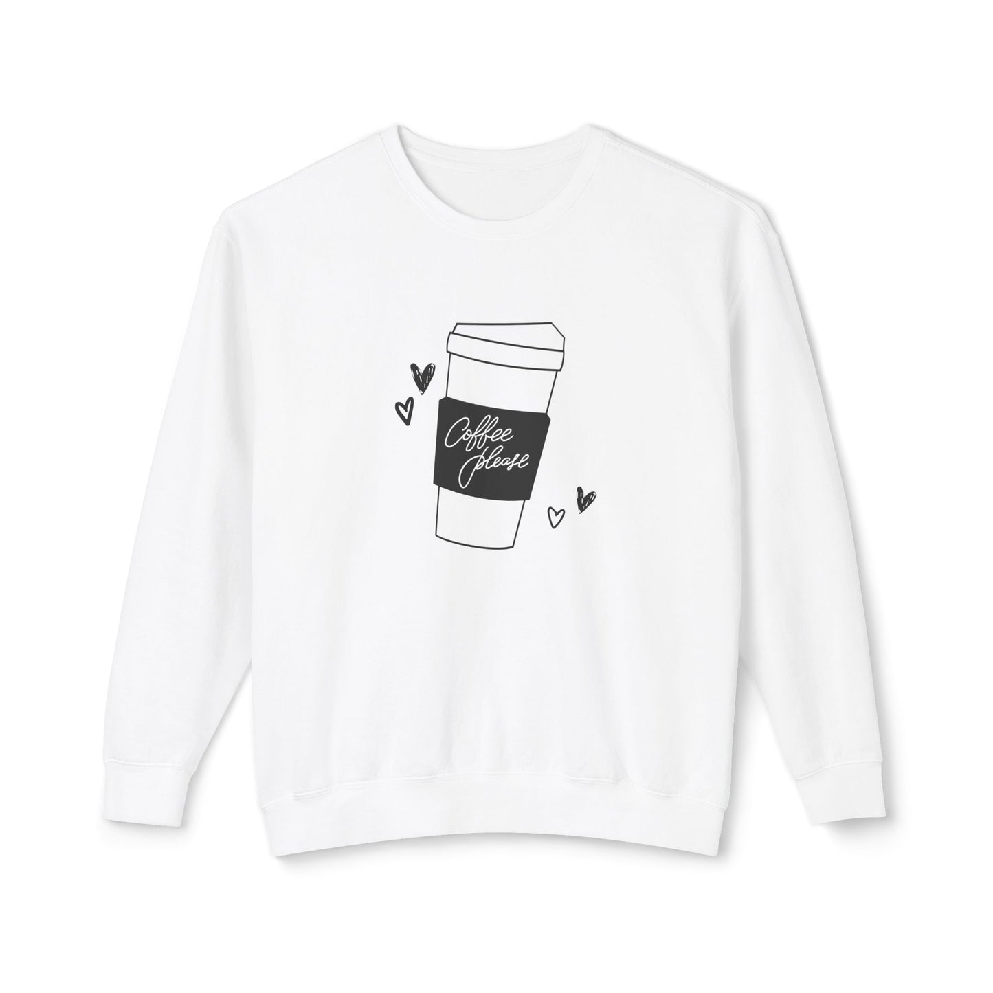 Coffee Please - Unisex Lightweight Crewneck Sweatshirt - 11285