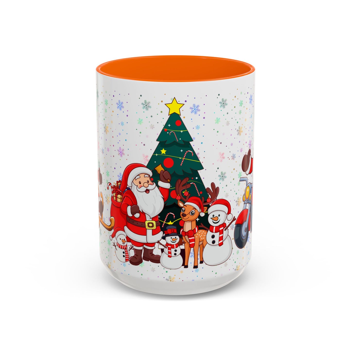 Christmas Party, Santa, Snowman & Reindeer - Accent Coffee Mug (11, 15oz) - 10427