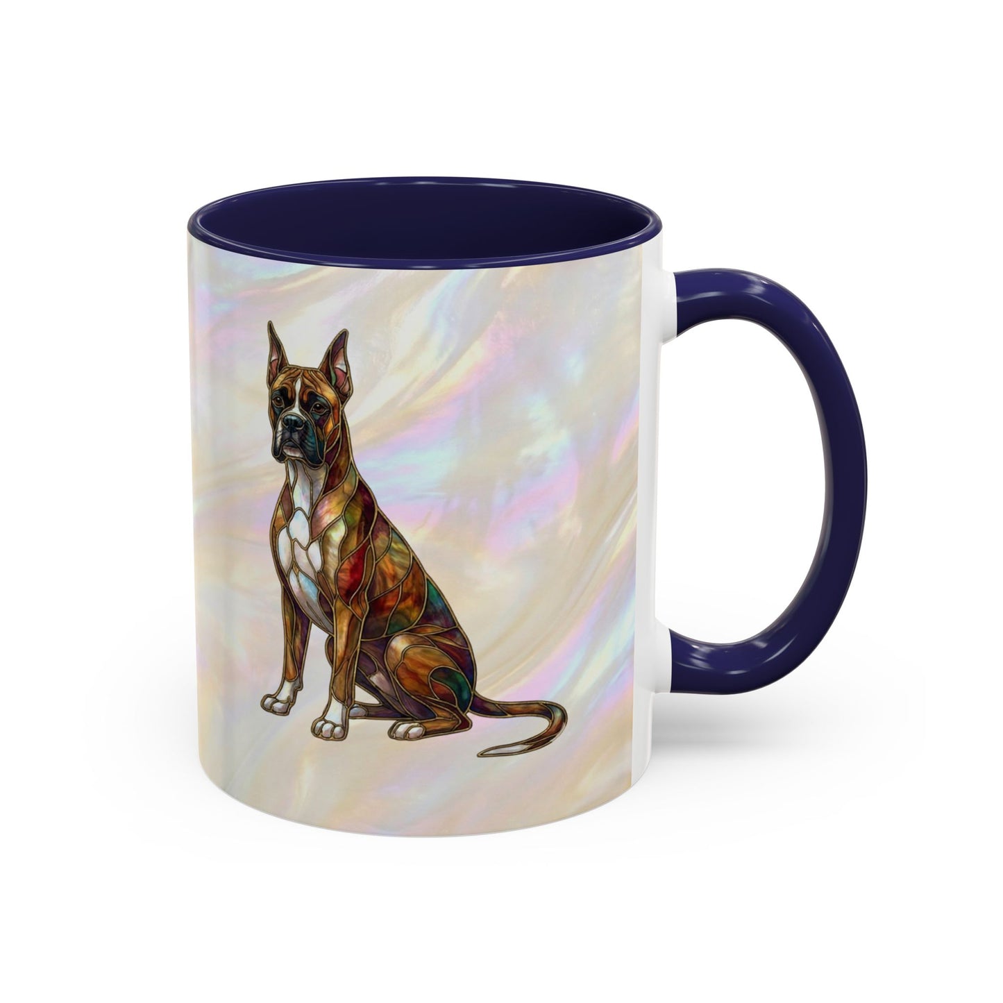 Boxer Accent Coffee Mug -Stained Glass Style (11/15oz) - 14621