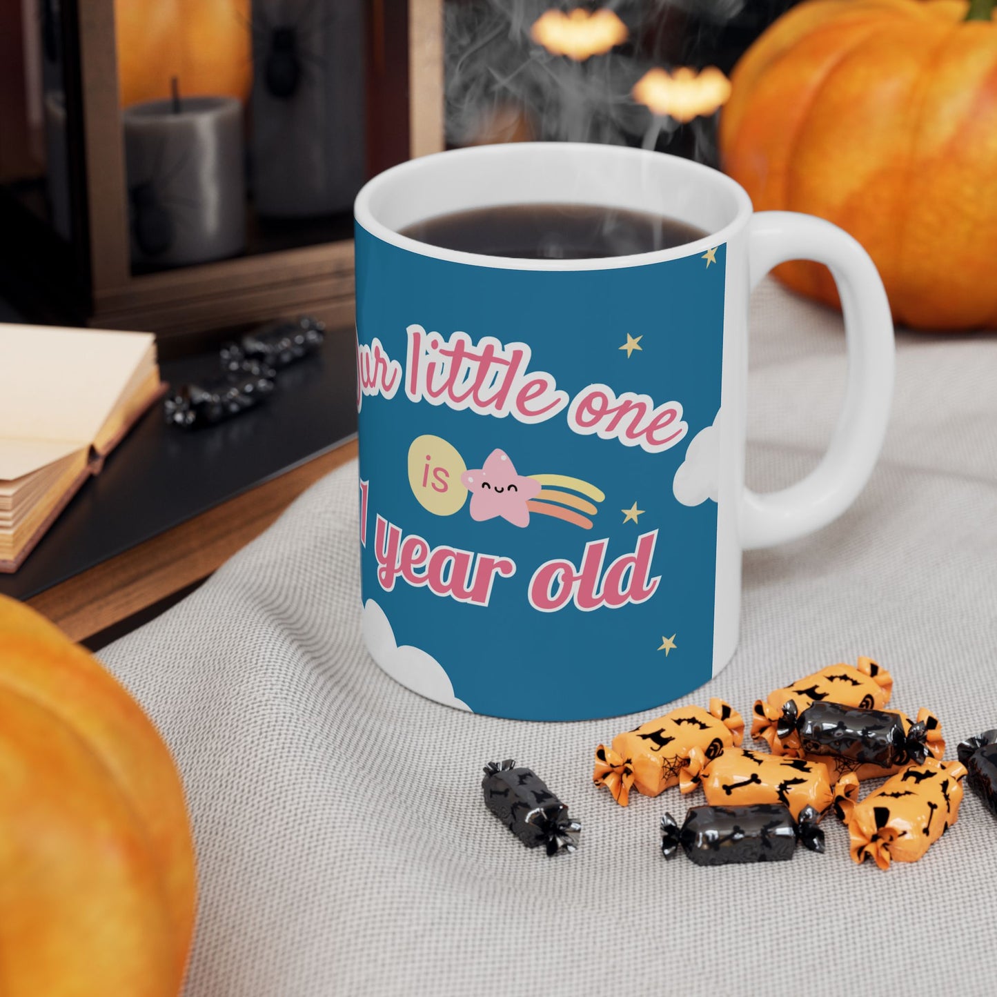 Birthday Celebration Ceramic Mug - Cute Gift for 1-Year-Old, Customizable Keepsake, Child's Birthday Mug, Fun Kids Party Favor, Baby - 13998