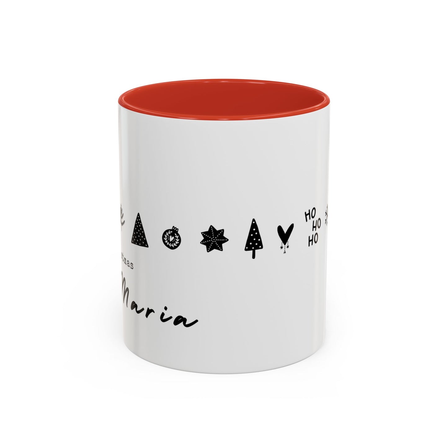 Hohoho, Merry Christmas, Maria, Name Customizable - Accent Coffee Mug (11, 15oz) - 11117