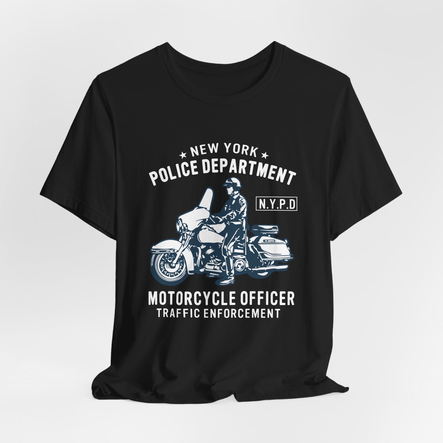 NY Police Department, Motorcycle Officer - Unisex Jersey Short Sleeve Tee