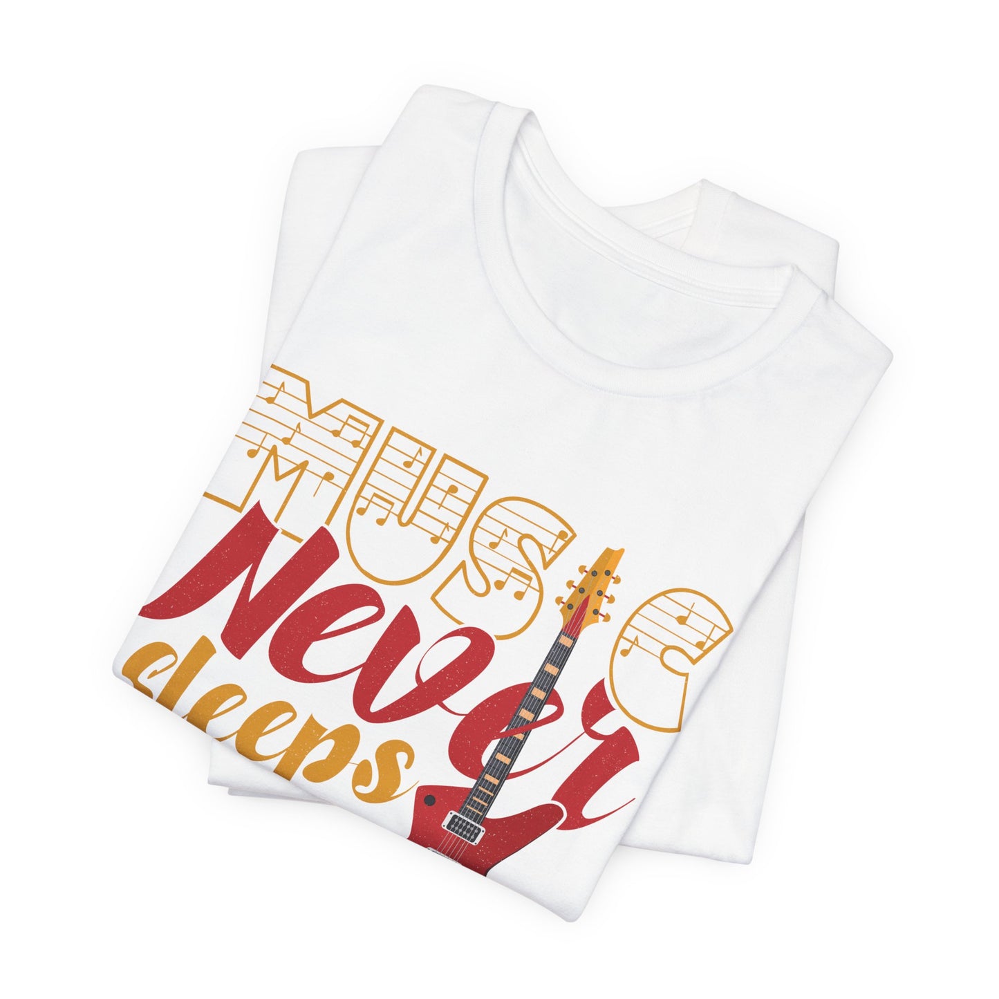 Music Never Sleeps - Unisex Jersey Short Sleeve Tee