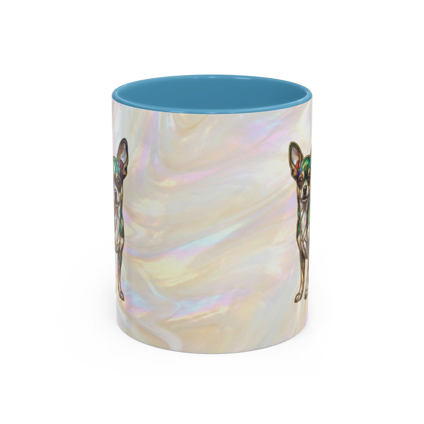 Chihuahua Accent Coffee Mug -Stained Glass Style (11/15oz) - 14625