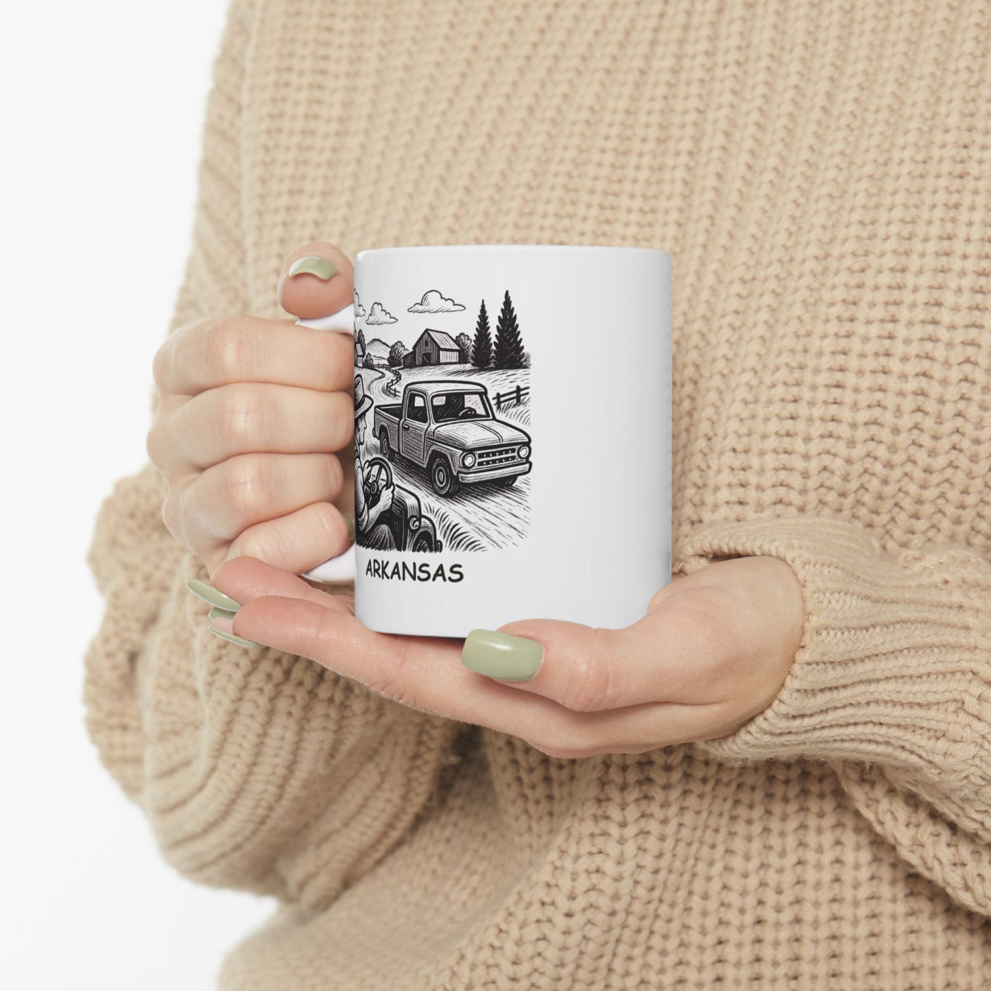 "In Arkansas, we don’t do rush hour. We do slow, steady country drives." Ceramic Mug - 13272