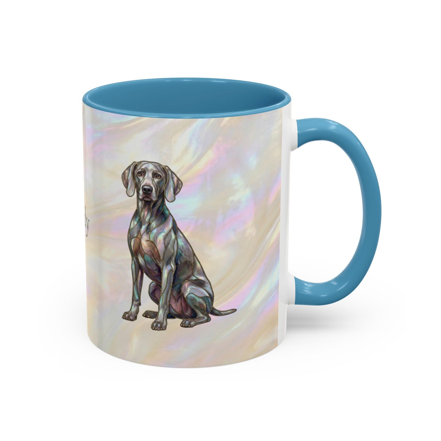 Weimaraner Accent Coffee Mug – Stained Glass Design 11/15oz - 14649