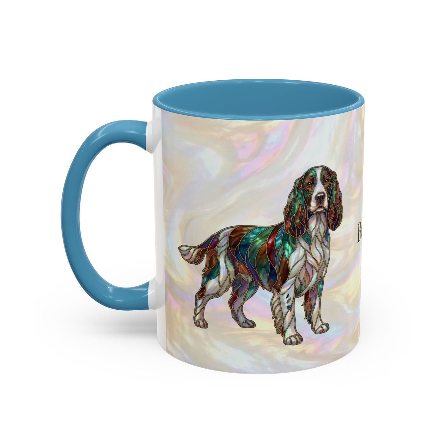 Springer Spaniel Accent Coffee Mug – Stained Glass Design 11/15oz - 14648