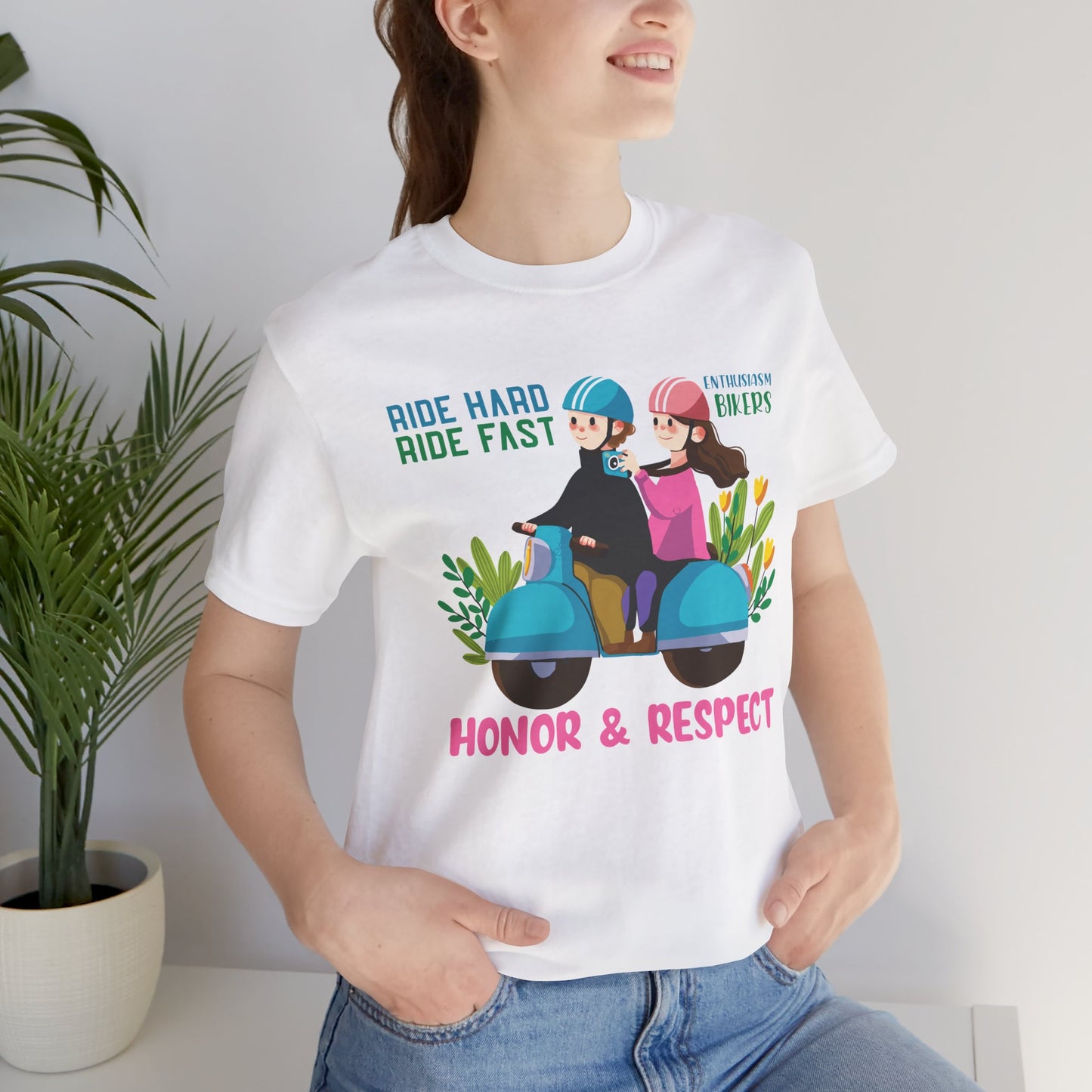 Bikers: Ride Hard, Ride Fast  - Unisex Jersey Short Sleeve Tee - 13611