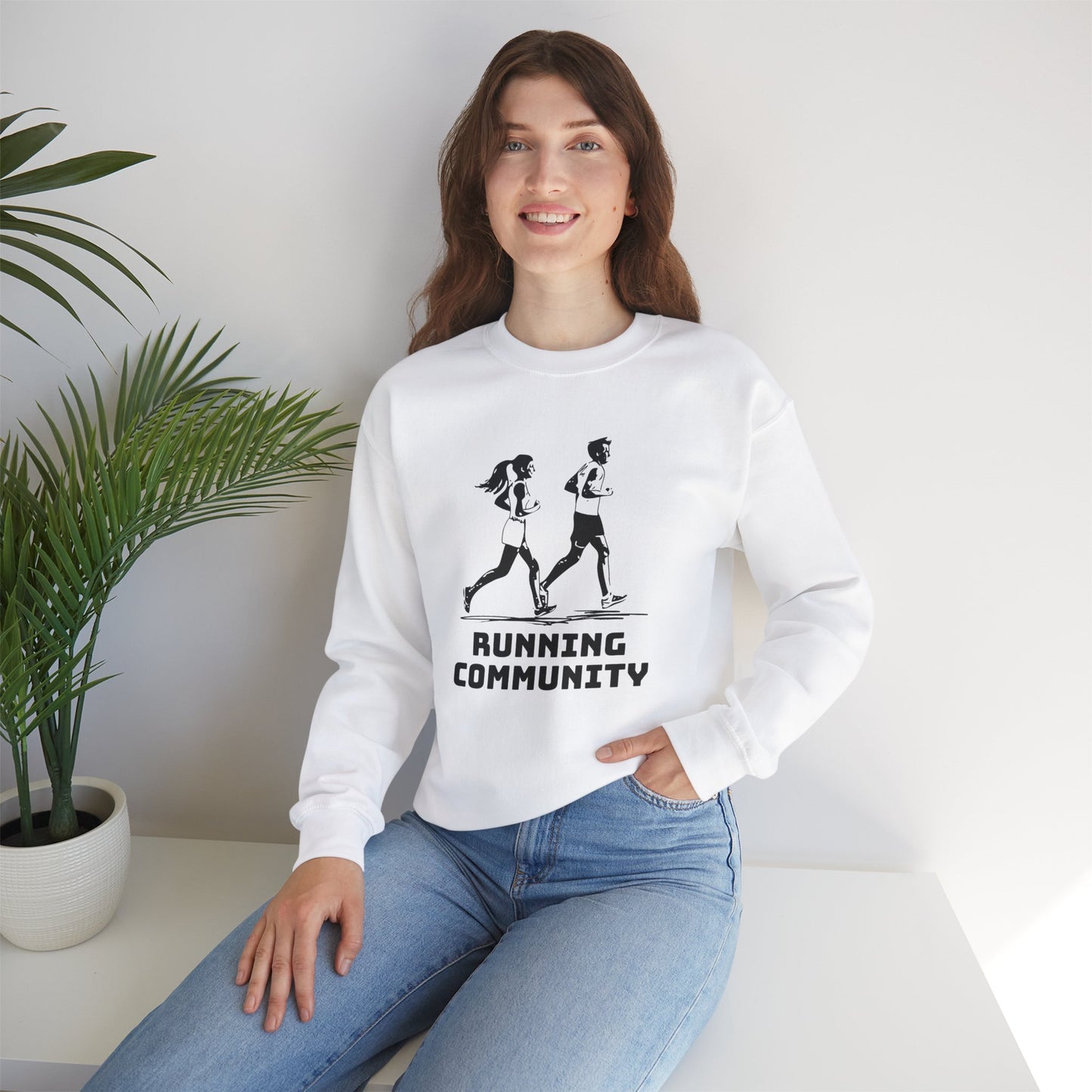 Running Community - Unisex Heavy Blend™ Crewneck Sweatshirt