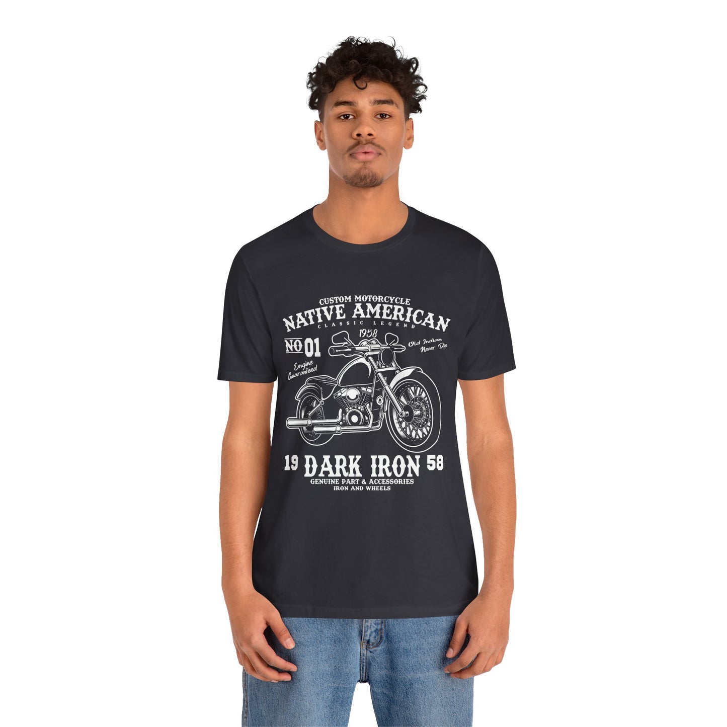 Custom Motorcycle, Native American - Unisex Jersey Short Sleeve Tee - 13299