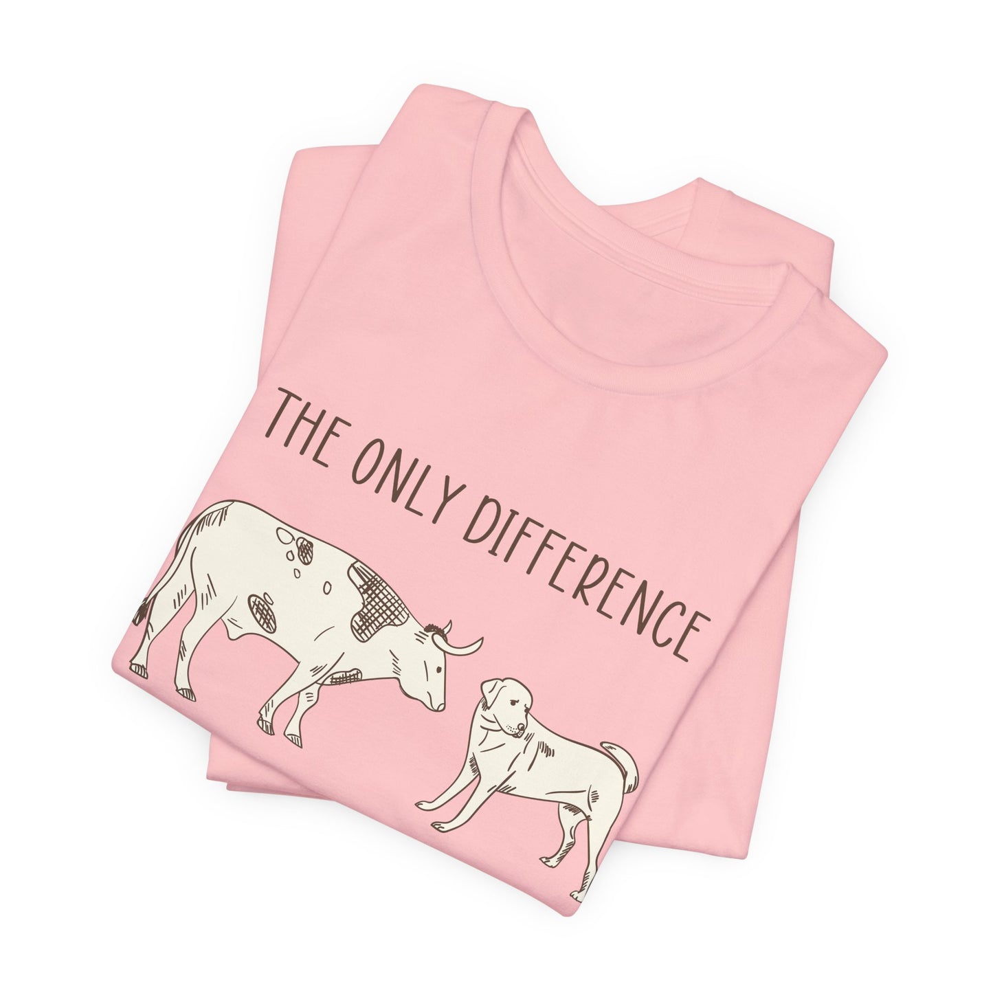 Vegan: Only Difference Is Your Perception - Unisex Jersey Short Sleeve Tee