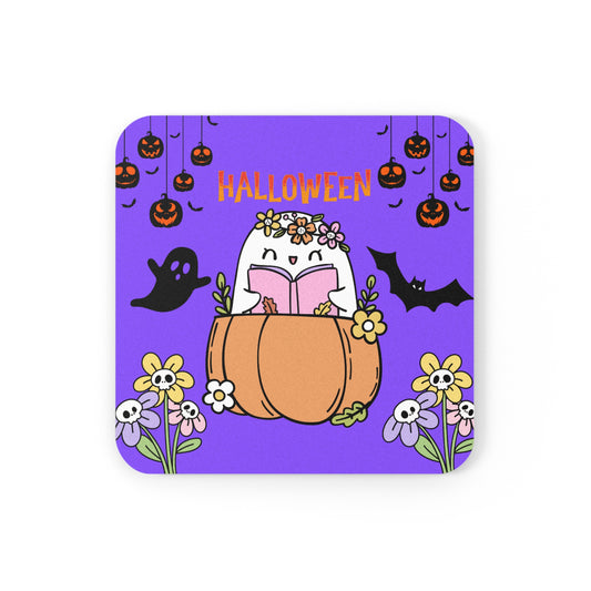 Halloween Flowers - Cork Back Coaster