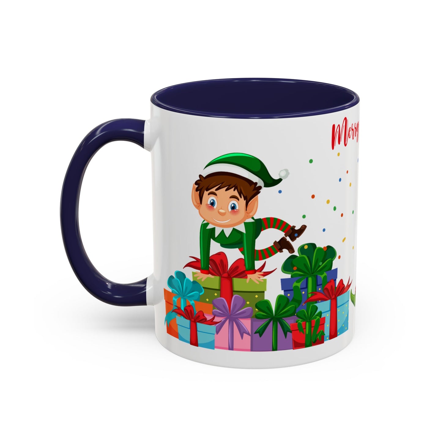 Elves, Merry Christmas - Accent Coffee Mug (11, 15oz) - 10360