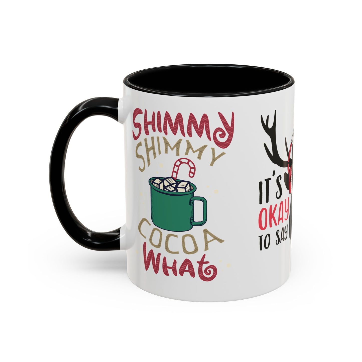 It's Ok To Say Ho Ho! - Accent Coffee Mug (11, 15oz)