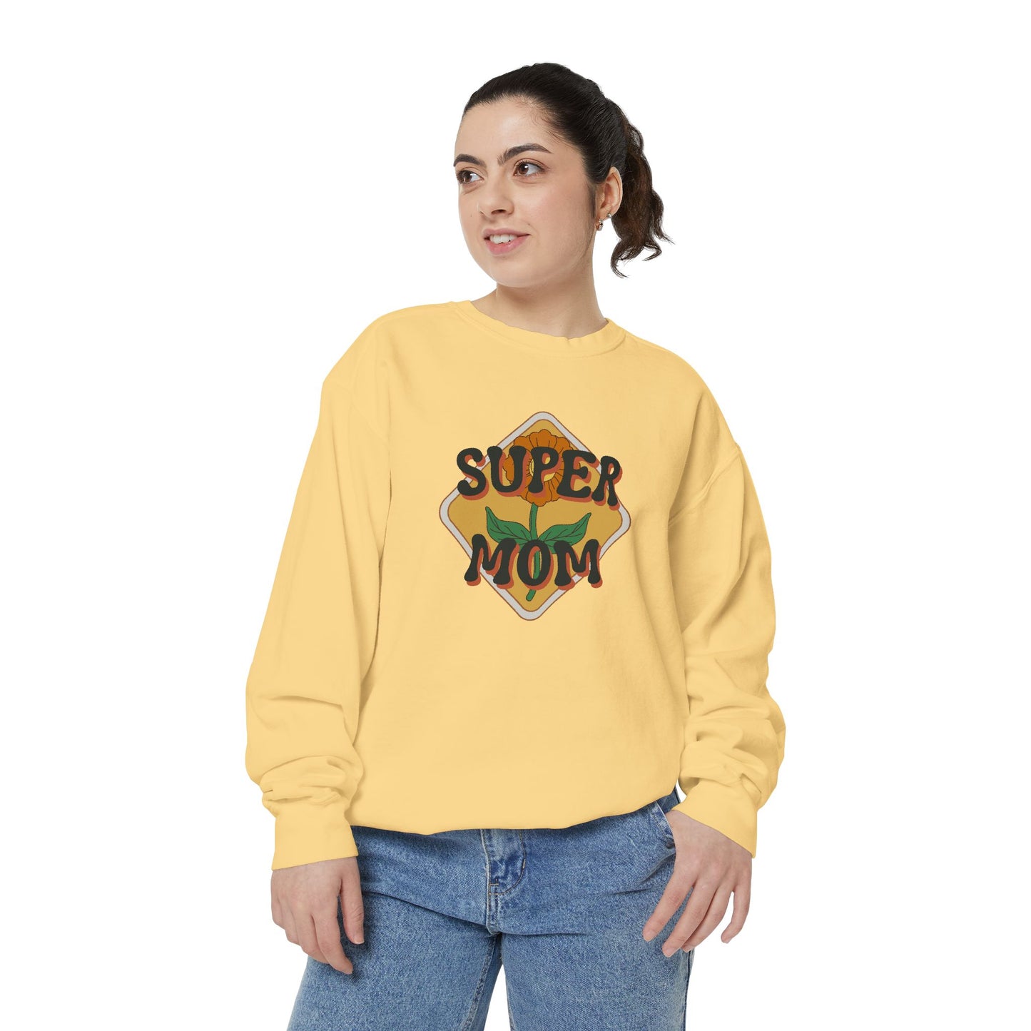 Super Mom Unisex Garment-Dyed Sweatshirt - 11888