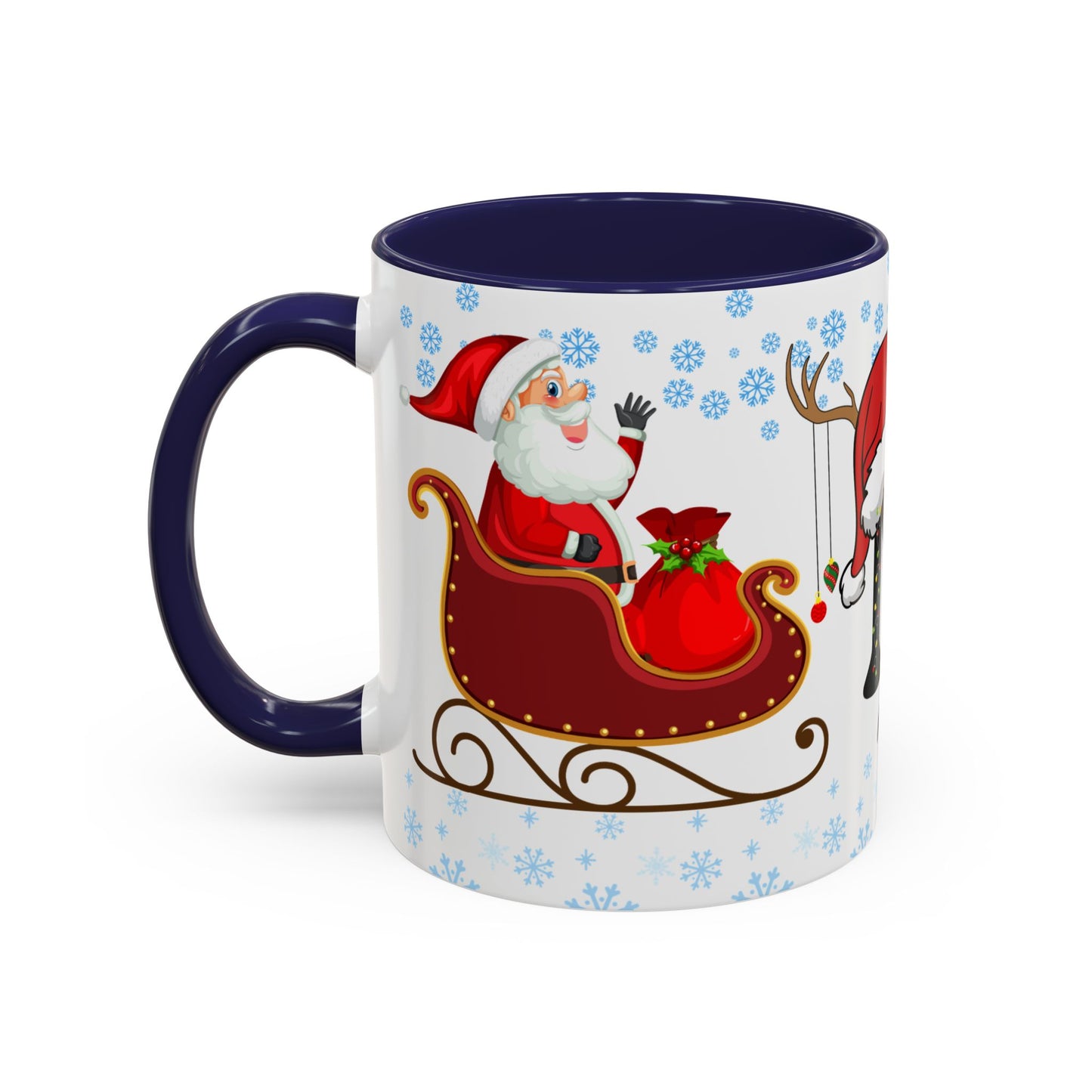 Christmas Letter M for Megan, Customizable - Accent Coffee Mug (11, 15oz)