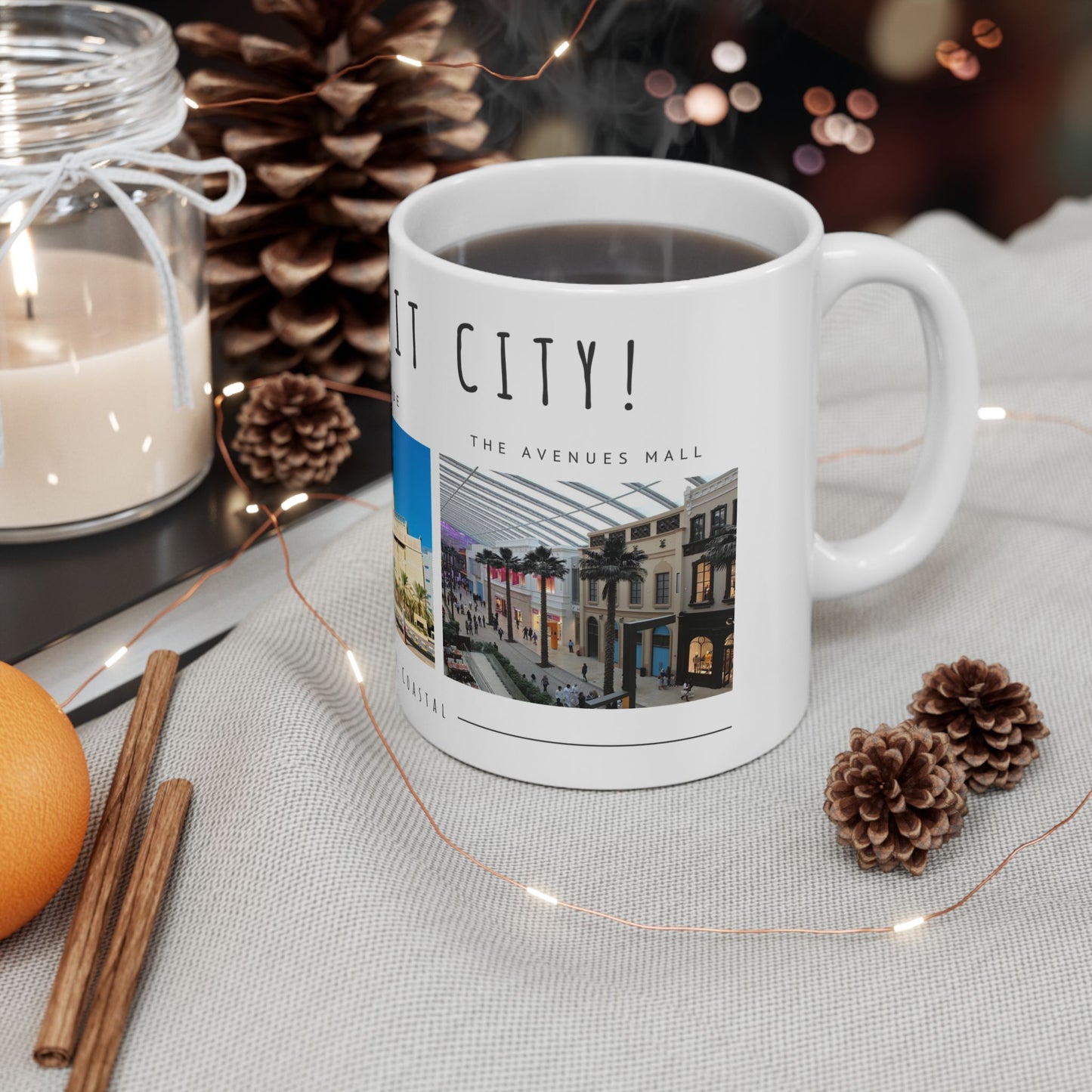 Hello, Kuwait City! Ceramic Mug - 11oz & 15oz Options - 12180