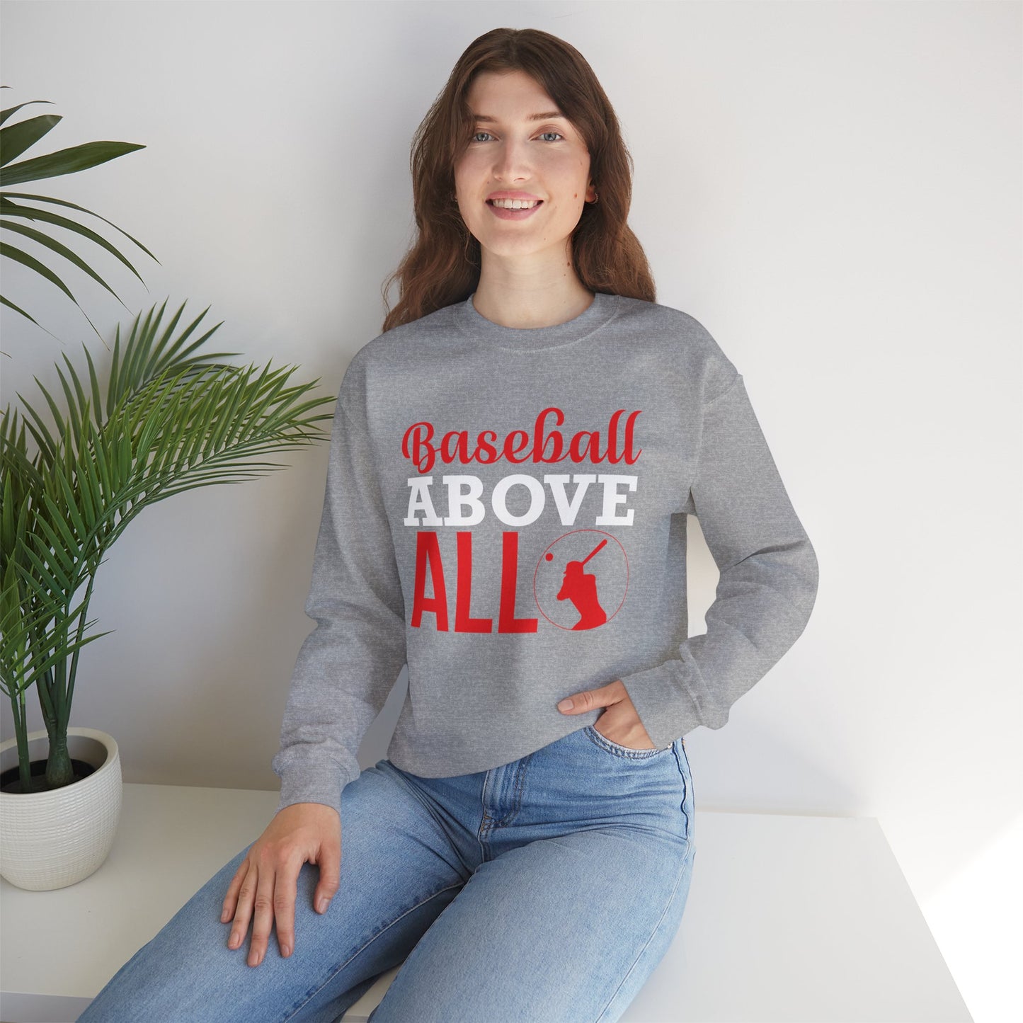 Baseball Above All - Unisex Heavy Blend™ Crewneck Sweatshirt