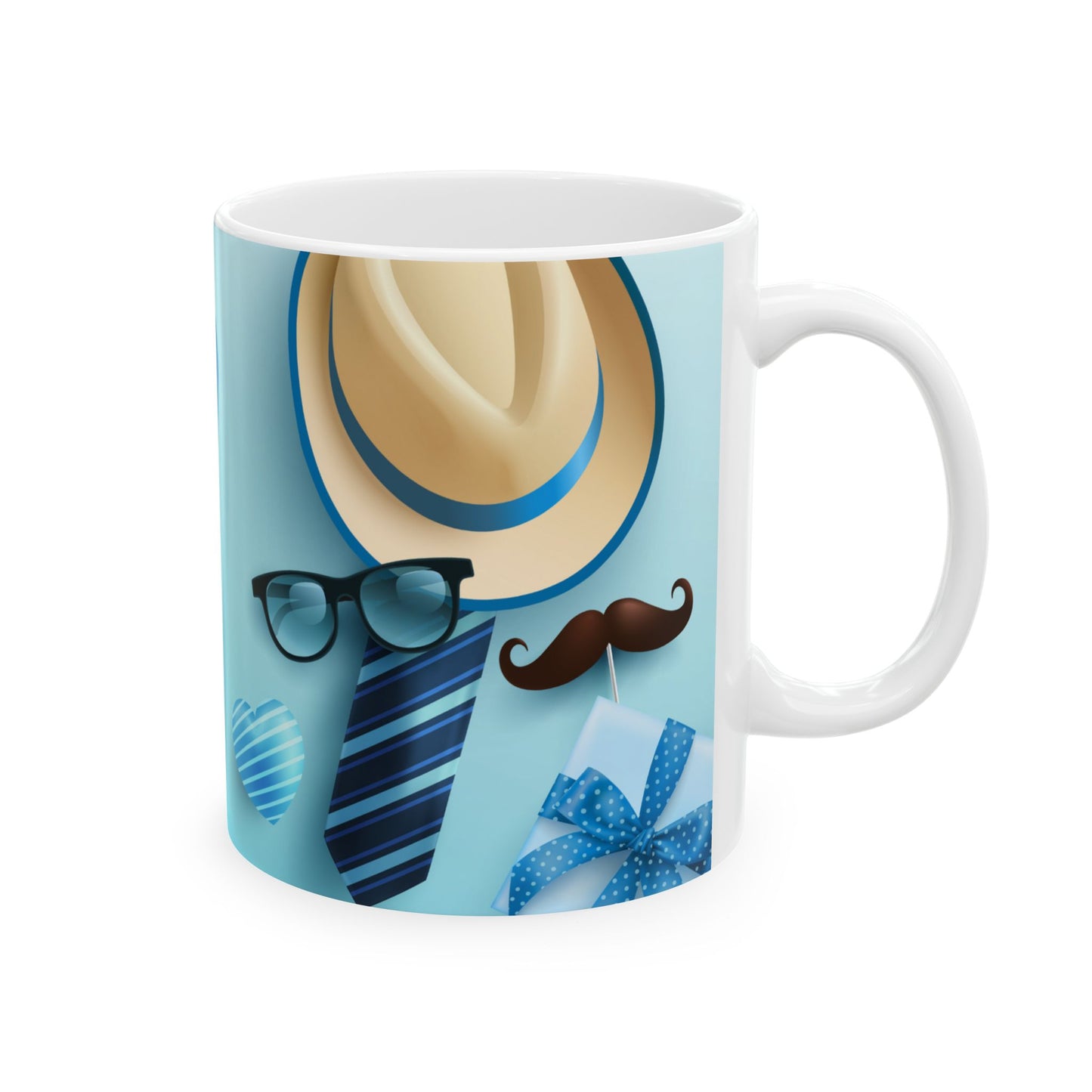 Happy Father's Day Ceramic Mug – Unique Gift for Dads, Coffee Lover's Mug, Fun Drinkware, Personalized Father's Day Present - 14020