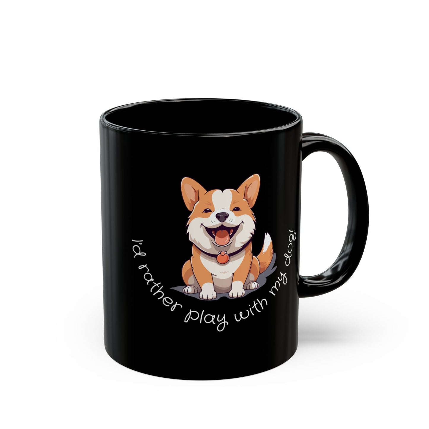 Corgi Lover's Black Mug - Perfect Gift for Dog Owners, Pet Lovers, Coffee Lovers, Corgi Gifts, Funny Dog Mug - 14079