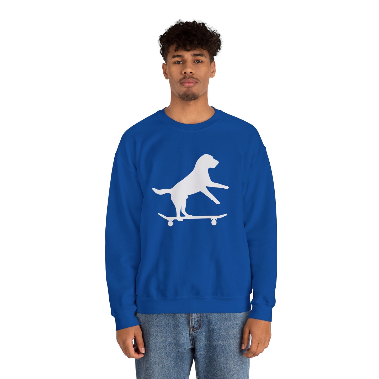 Skateboarding Pup - Unisex Heavy Blend™ Crewneck Sweatshirt