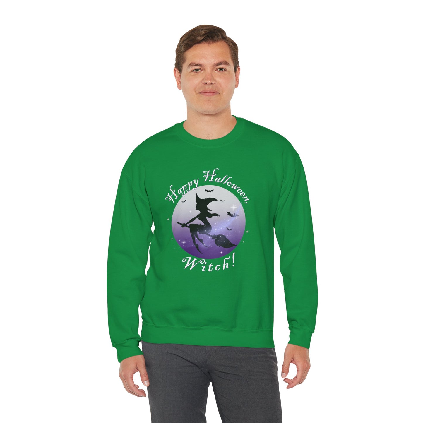 Happy Halloween, Witch! - Unisex Heavy Blend™ Crewneck Sweatshirt